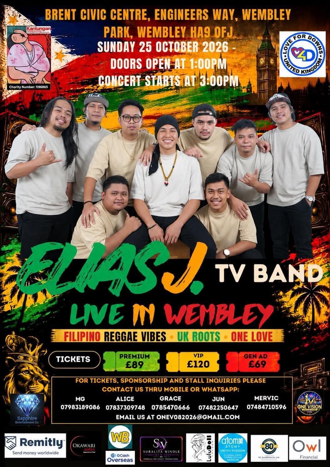 Elias JTV Band LIve in Wembley